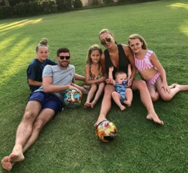 Lio Gerrard with his family.